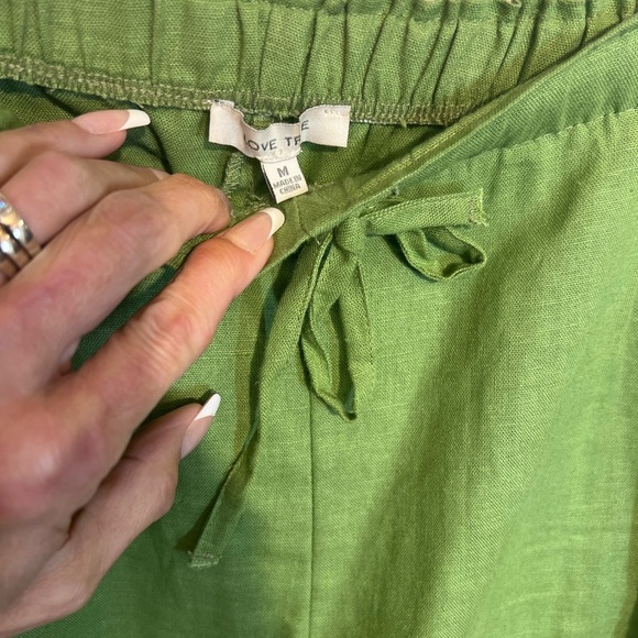 💚💚LOVE TREE GREEN LINEN PANTS-NWOT💚💚 - Picture 11 of 13